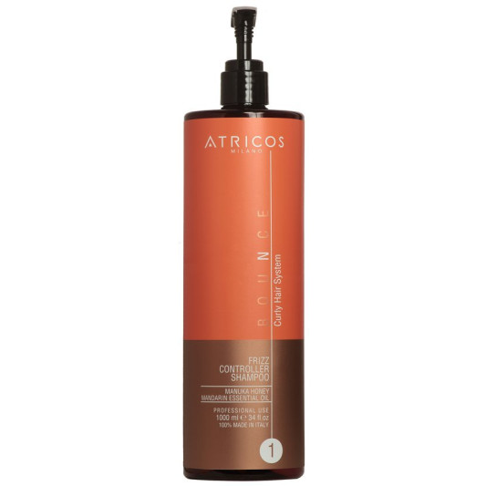 Шампунь для кучерявого волосся Atricos Milano Bounce Frizz Controller Shampoo 1000 мл